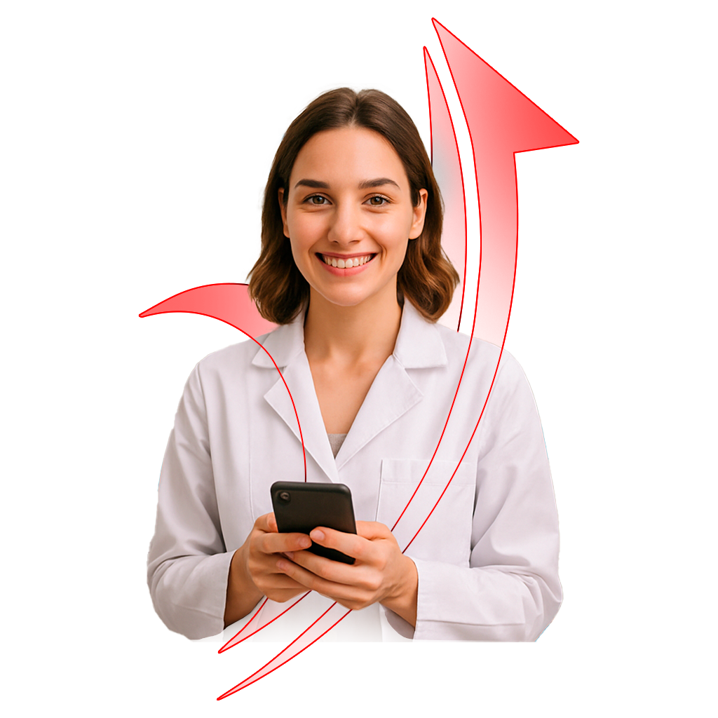 Profissional farmacêutico sorrindo
